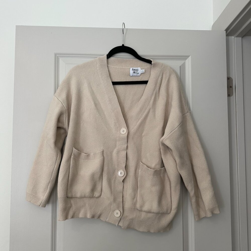 Cream Burke Cardigan, Princess Polly - Picture 2 of 3